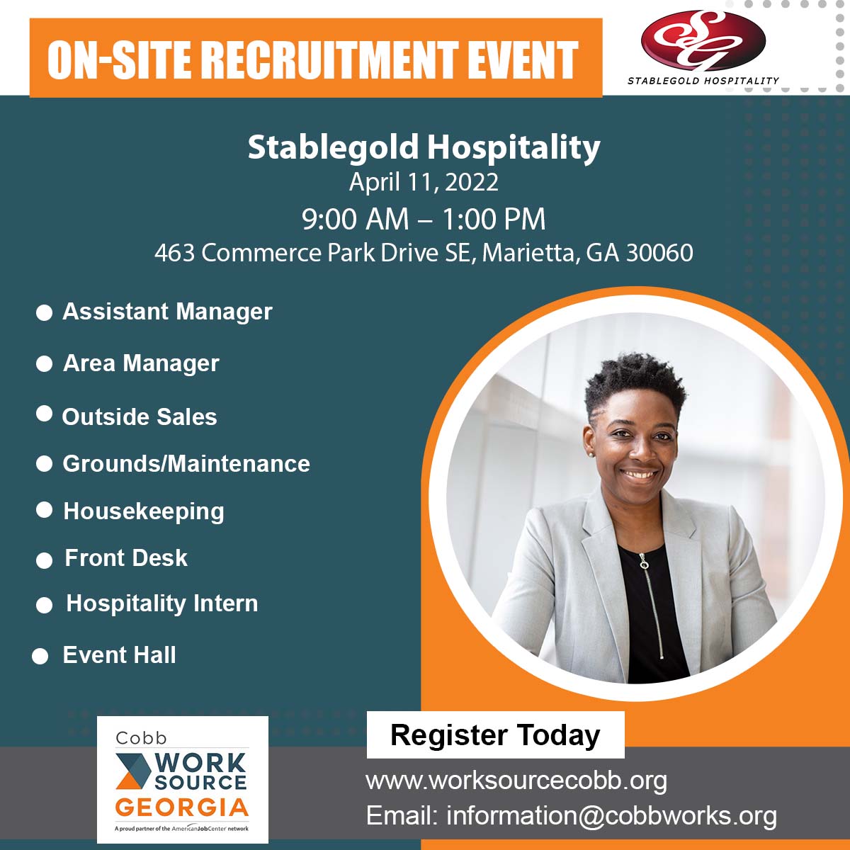 WorkSource Cobb: On-Site Recruitment Event with Stablegold Hospitality